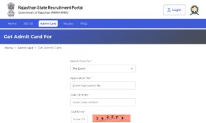 RPSC 2nd Grade Admit Card