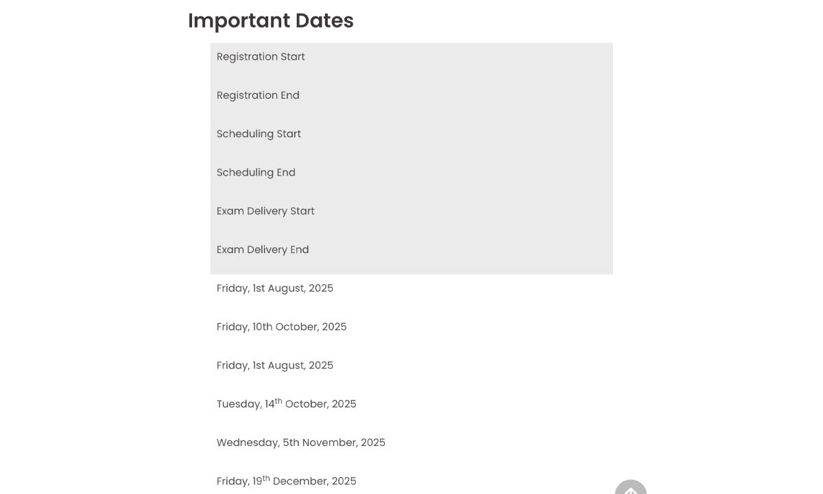 NMAT Exam Date